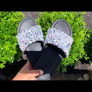 Bedazzled Slides (handmade)